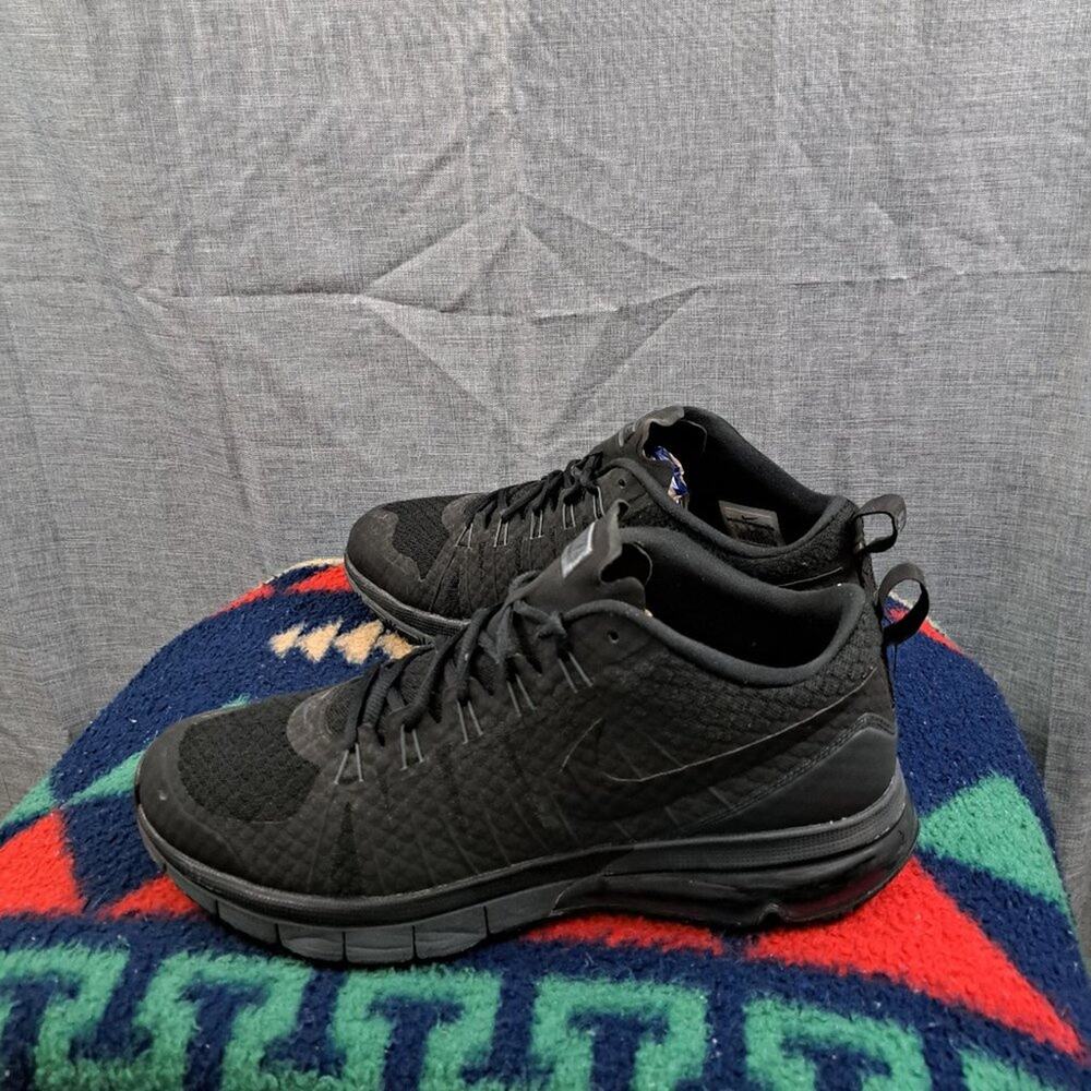 %Nike Air Max TR1 180 Flywire Triple Black Shoes Men’s Size 13 / A 28